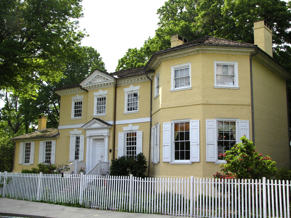 Photograph of the facade of historic Laurel Hill Mansion