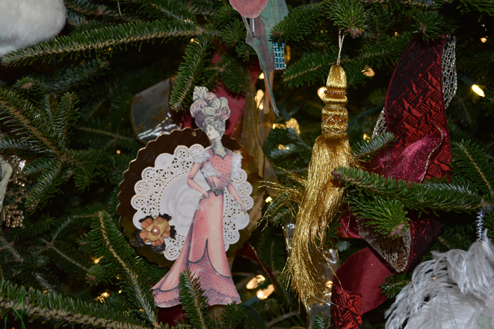 detail of the holiday tree at Laurel Hill