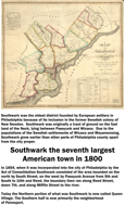 Map of the county of Philadelphia with population statistic from 1810 with information about Southwark