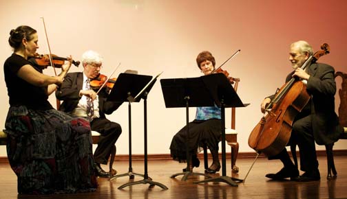 Photograph of the Wister Quartet who will be performing at Laurel Hill Mansion on July 29, 2018