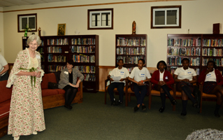 Bette Young, Chair of the Women for Greater Philadelphia Education Committee opens the constitution program