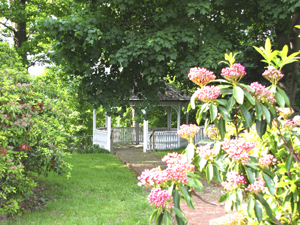 View of the gazebo at Laurel Hill Mansion