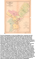 Map showing the newly consolidated Philadelphia in 1854 with its political divisions. Information about Philadelphia and Philadelphia county