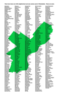 A list of some of the over 400 neighborhood names used in Philadelphia since its founding