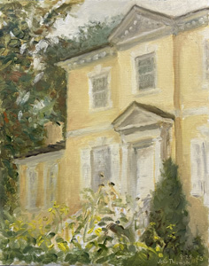 The facade of Laurel Hill Mansion painted by Jeff Thomsen