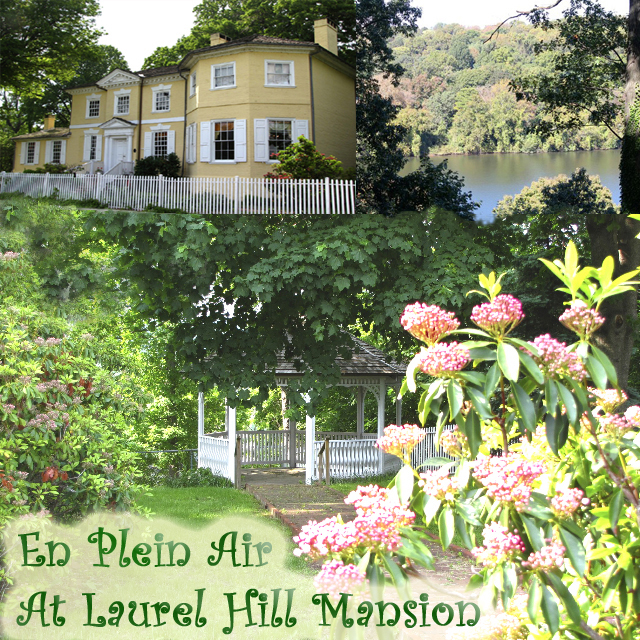 Plein Air painting at historic Laurel Hill Mansion in Philadelphia PA